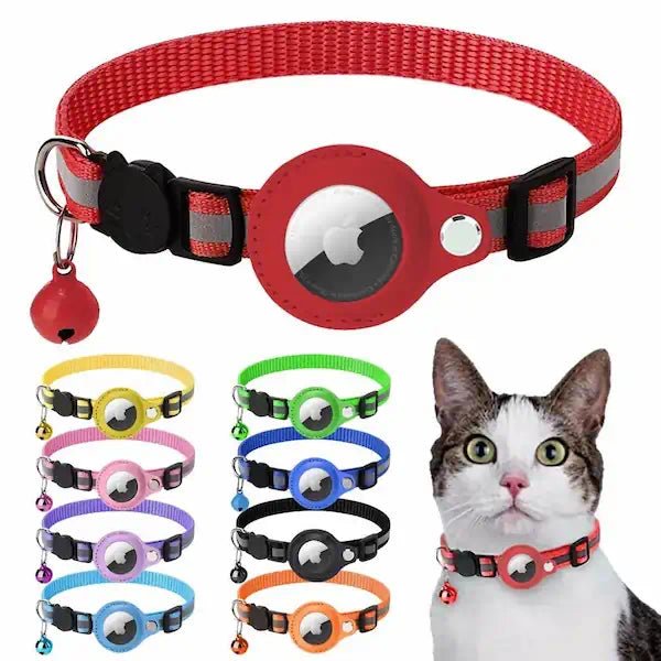 FellFinder™ - Reflektierendes Halsband mit AirTag-Halterung für Hund & Katze - Zampycare.com
