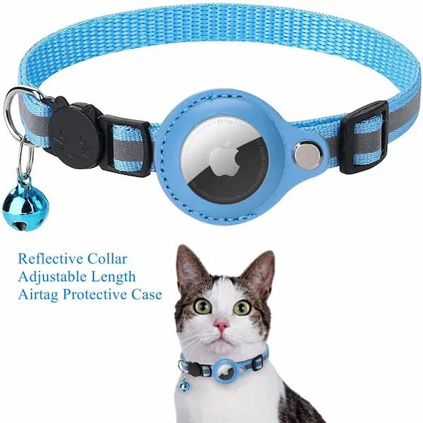 FellFinder™ - Reflektierendes Halsband mit AirTag-Halterung für Hund & Katze - Zampycare.com