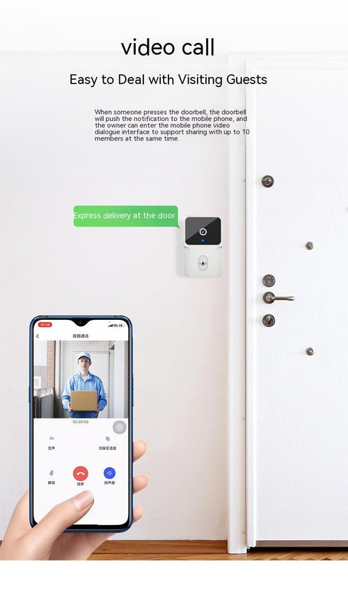 Intelligent Visual Doorbell WiFi Video Intercom Remote Home - Zampycare.com