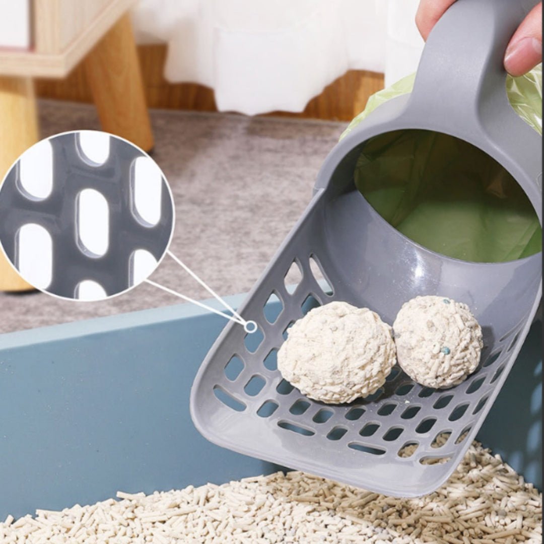 Large Capacity Toilet Bucket Portable Removable And Washable Integrated Cat Litter Scoop - Zampycare.com