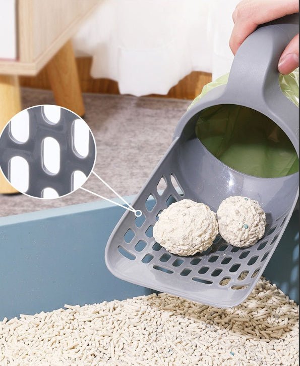Large Capacity Toilet Bucket Portable Removable And Washable Integrated Cat Litter Scoop - Zampycare.com
