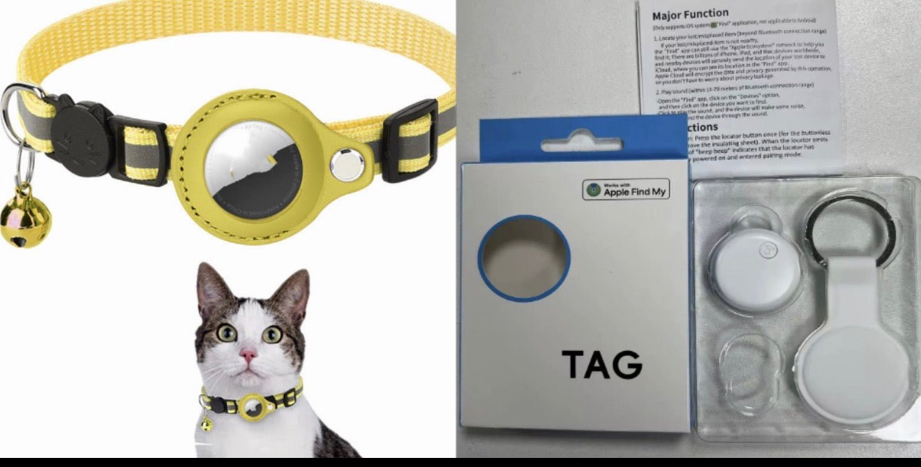 Smart - Cat Premium Set: Reflektierendes Halsband + AirTag Halterung - Zampycare.com