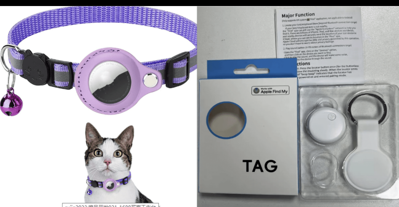 Smart - Cat Premium Set: Reflektierendes Halsband + AirTag Halterung - Zampycare.com