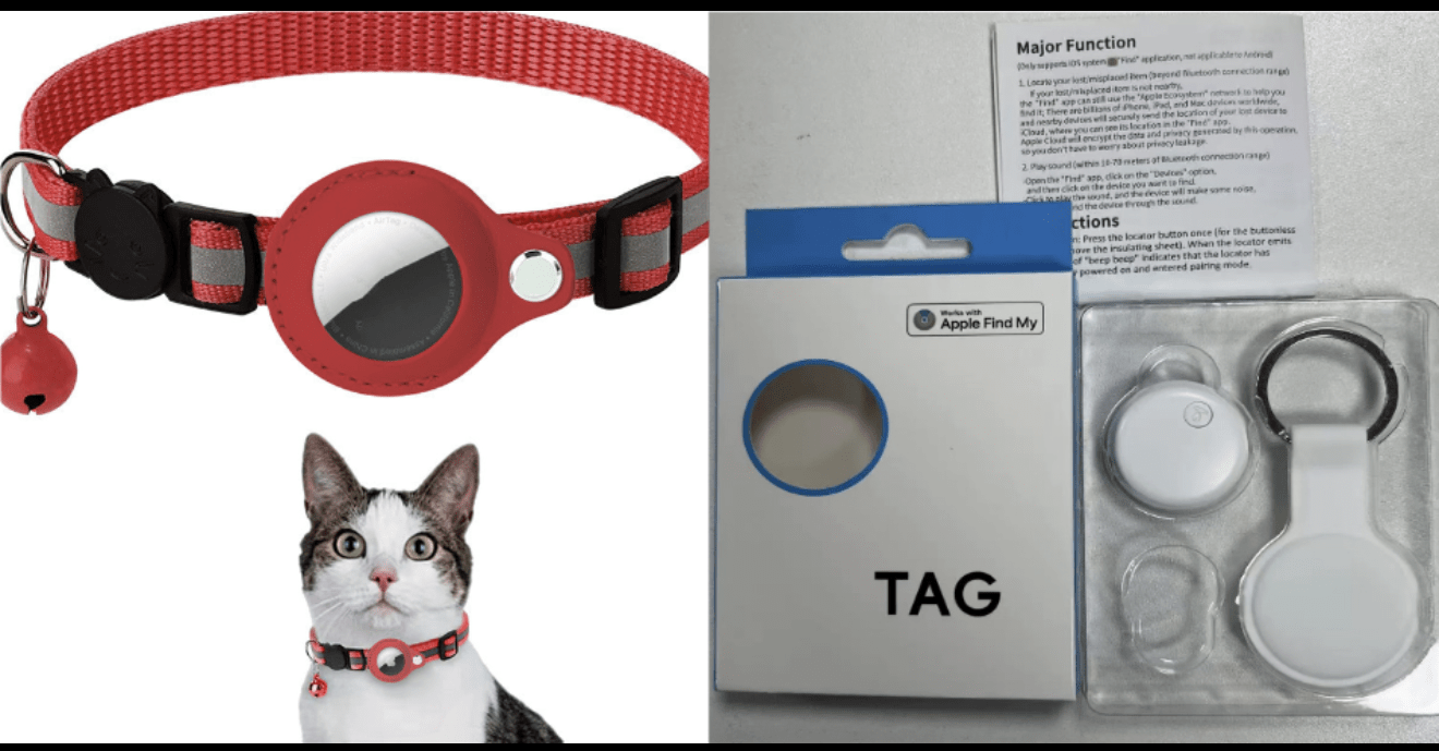 Smart - Cat Premium Set: Reflektierendes Halsband + AirTag Halterung - Zampycare.com